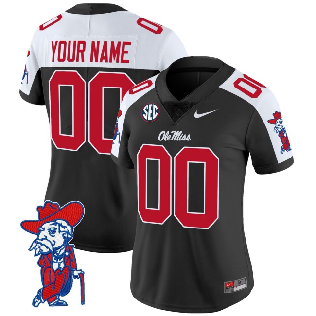 Ole Miss Rebels 2025 Football Nike Vapor Limited Custom Jersey - Black Alternate