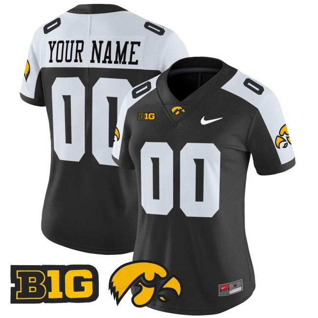 Iowa Hawkeyes 2025 Football Nike Vapor Limited Custom Jersey - Black Alternated
