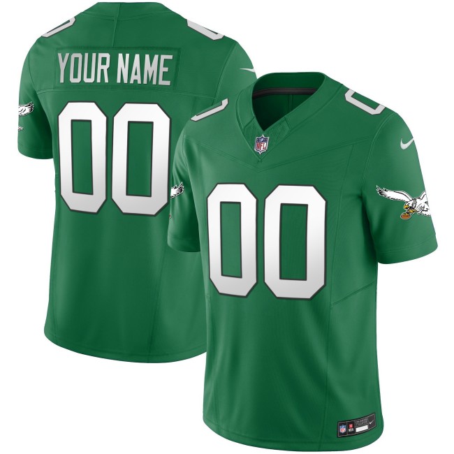 Eagles Throwback Kelly F.U.S.E. Vapor Limited Stitched Football Custom Jersey - Kelly Green