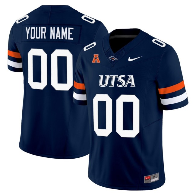 UTSA Football Custom Navy 2025 F.U.S.E. Nike Vapor Limited Jersey - All Stitched