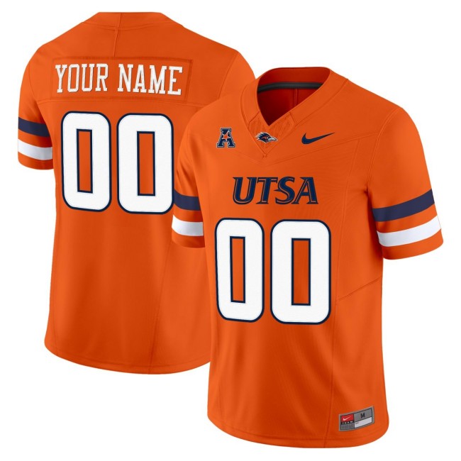 UTSA Football Custom Orange 2025 F.U.S.E. Nike Vapor Limited Jersey - All Stitched