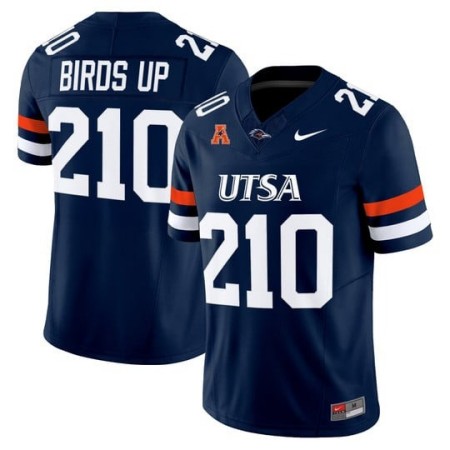 Men's UTSA Roadrunners 210 Birds Up 2025 Vapor Limited Stitched Football Jersey - Navy