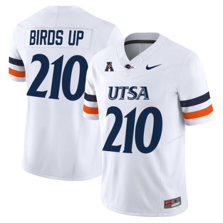 Men's UTSA Roadrunners 210 Birds Up 2025 Vapor Limited Stitched Football Jersey - White