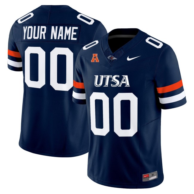 UTSA Roadrunners 2025 Vapor Limited Custom Stitched Football Jersey - Navy