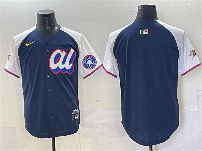 Men's American League Houston Astros Blank Navy Alternate 2025 All-Star Edition Limited Stitched Baseball Jersey