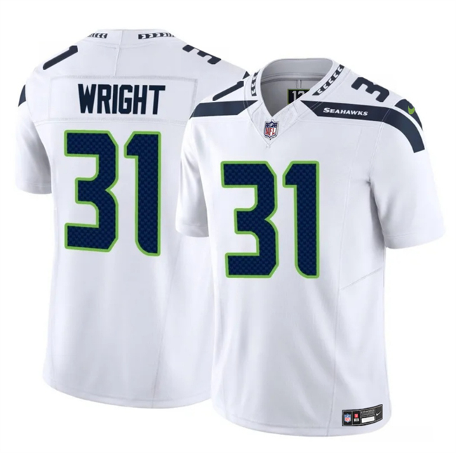 Men's Seattle Seahawks #31 Jacardia Wright White 2025 =F.U.S.E. Vapor Untouchable Limited Stitched Football Jersey