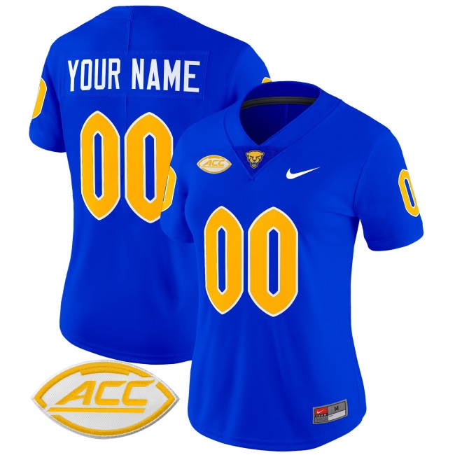 Women's Pittsburgh Panthers 2025 Vapor Limited Custom Stitched Football Jersey - Royal