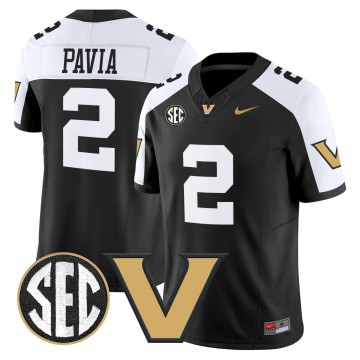 Men's Vanderbilt Commodores #2 Diego Pavia Alternate F.U.S.E. 2025 Vapor Limited Stitched Football Jersey