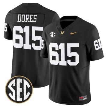 Men's Vanderbilt Commodores 615 Dores Black F.U.S.E. 2025 Vapor Limited Stitched Football Jersey