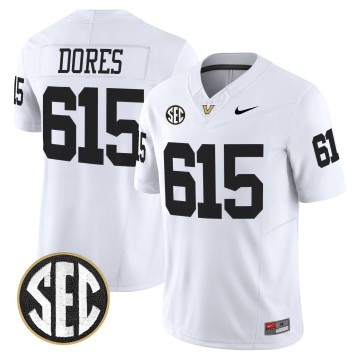 Men's Vanderbilt Commodores 615 Dores White F.U.S.E. 2025 Vapor Limited Stitched Football Jersey