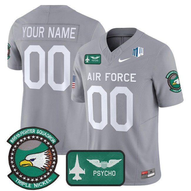 Air Force Falcons Custom 555th F.U.S.E. 2025 'Air Power Legacy Series' Vapor Limited Stitched Football Jersey