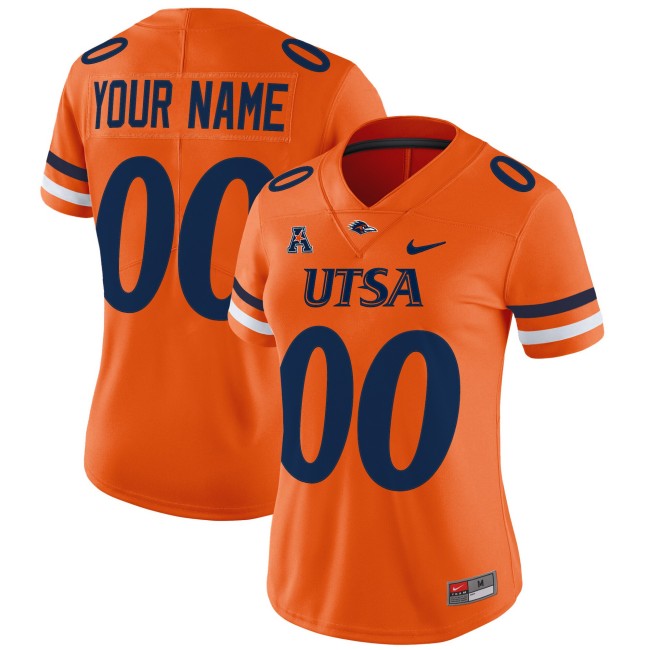 Women's Nike Custom UTSA Roadrunners 2025 Vapor Untouchable Limited Stitched Football Jersey - Orange