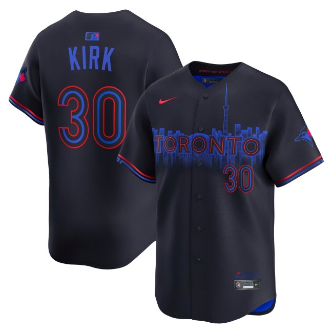 Men's Toronto Blue Jays #30 Alejandro Kirk Black 2024 City Connect Vapor Premier Limited Stitched Baseball Jersey
