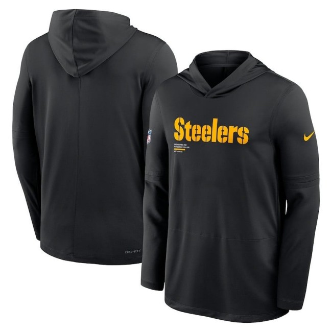 Men's Pittsburgh Steelers Black 2025 Nike Pullover Hoodie - All Stitched