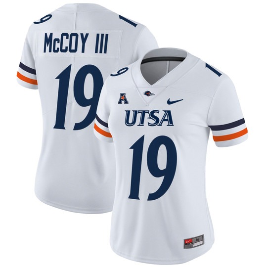 Women's Nike UTSA Roadrunners #19 Willie McCoy III White 2025 Vapor Untouchable Limited Stitched Football Jersey