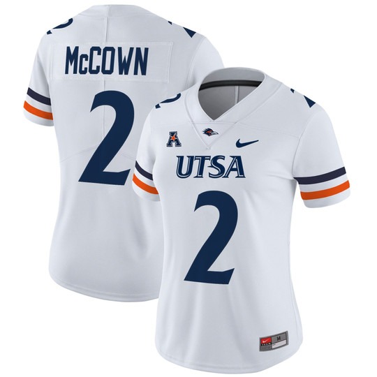 Women's Nike UTSA Roadrunners #2 Owen McCown White 2025 Vapor Untouchable Limited Stitched Football Jersey