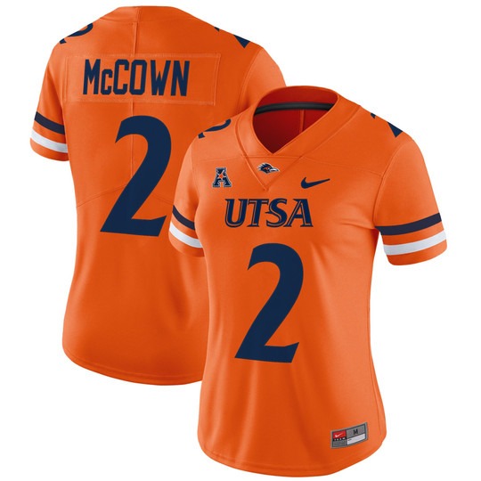 Women's Nike UTSA Roadrunners #2 Owen McCown Orange 2025 Vapor Untouchable Limited Stitched Football Jersey