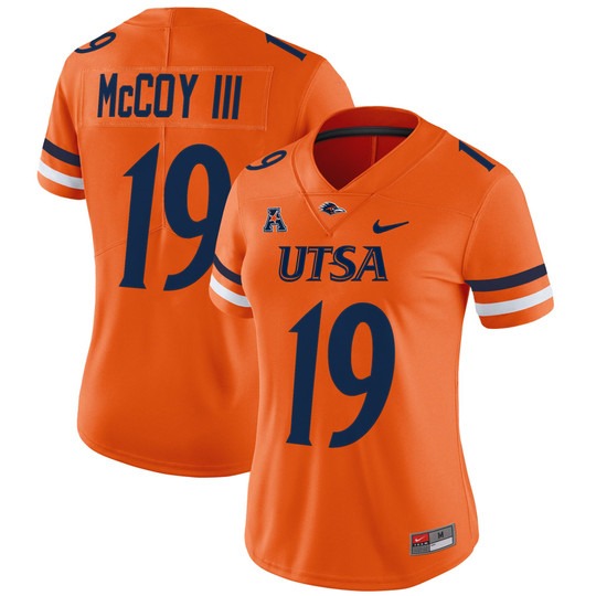 Women's Nike UTSA Roadrunners #19 Willie McCoy III Orange 2025 Vapor Untouchable Limited Stitched Football Jersey