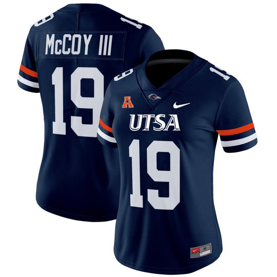Women's Nike UTSA Roadrunners #19 Willie McCoy III Navy 2025 Vapor Untouchable Limited Stitched Football Jersey