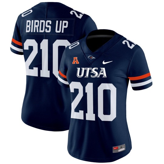 Women's Nike UTSA Roadrunners 210 Birds Up Navy 2025 Vapor Untouchable Limited Stitched Football Jersey