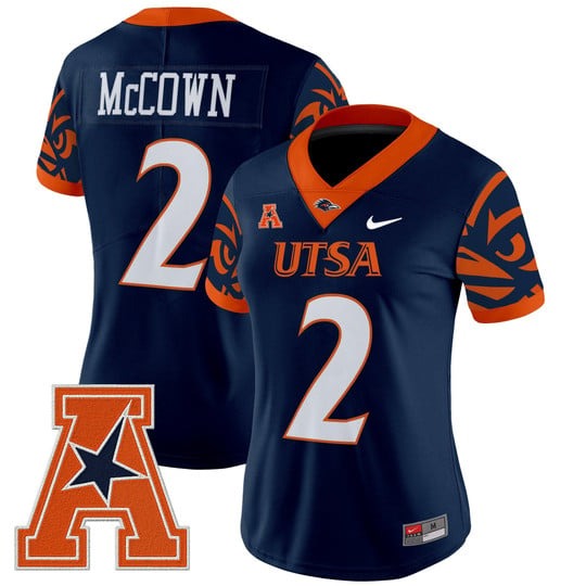 Women's UTSA Football Roadrunners #2 Owen McCown Navy 2025 V2 Vapor Untouchable Limited Nike Jersey