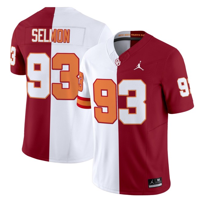 Men's Oklahoma Sooners #93 Lee Roy Selmon Split F.U.S.E. Vapor Limited Stitched Football Jersey