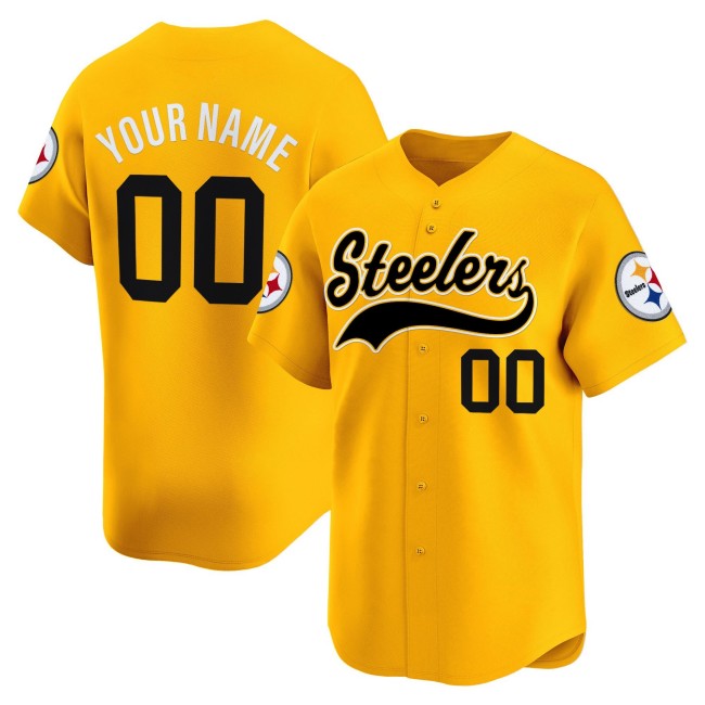 Pittsburgh Steelers Custom Gold 2025 Vapor Baseball Stitched Baseball Jersey