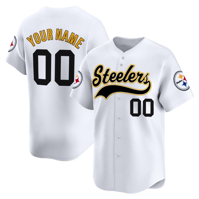 Pittsburgh Steelers Custom White 2025 Vapor Baseball Stitched Baseball Jersey