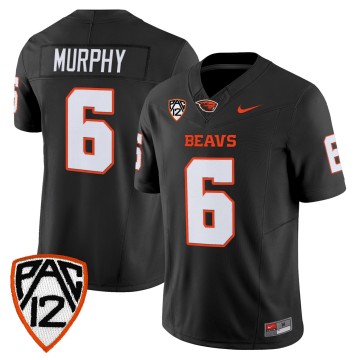 Men's Oregon State Beavers #6 Maalik Murphy Black F.U.S.E. 2025 Vapor Limited Stitched Football Jersey