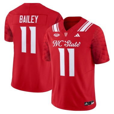 Men's NC State Wolfpack #11 CJ Bailey Red F.U.S.E. 'City of Oaks' Vapor Limited Stitched Football Jersey