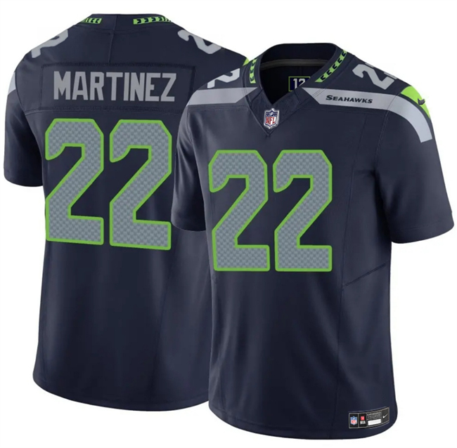 Men's Seattle Seahawks #22 Damien Martinez Navy 2025 F.U.S.E. Vapor Untouchable Limited Stitched Football Jersey