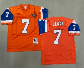 Men's Denver Broncos #7 John Elway Orange 1994 Throwback 75th NFL Jersey