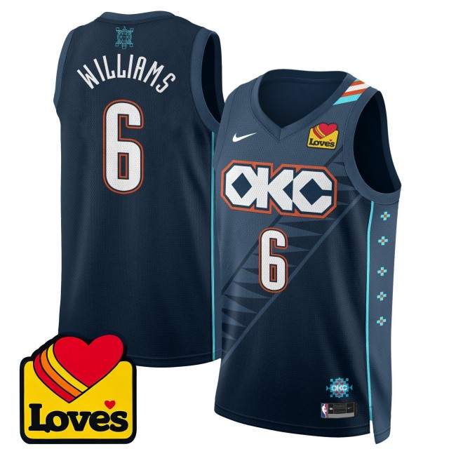 Men's Oklahoma City Thunder #6 Jaylin Williams 2025-26 City Edition Nike Jersey