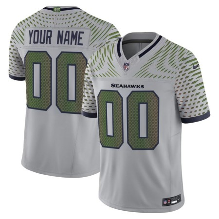Youth Seattle Seahawks Active Player Custom 'Rivalries' High-Decibel Zone 2025 F.U.S.E. Vapor Limited Stitched Football Jersey