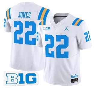 Men's UCLA Bruins #22 Keegan Jones White 2025 Vapor Limited Stitched Football Jersey