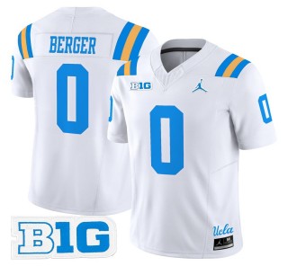 Men's UCLA Bruins #0 Jalen Berger White 2025 Vapor Limited Stitched Football Jersey