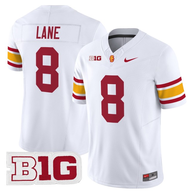 Men's USC Trojans #8 Jakobi Lane Throwback 2025 Nike Limited Football Jersey - White