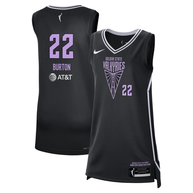 Unisex Golden State Valkyries #22 Veronica Burton Black Nike 2025 Explorer Edition Victory Stitched Jersey