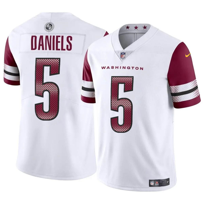Toddlers Washington Commanders #5 Jayden Daniels White Vapor Limited Stitched Football Jersey