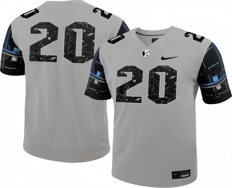 Men's UCF Knights #20 Nike Grey Space Game Stitched Football Jersey