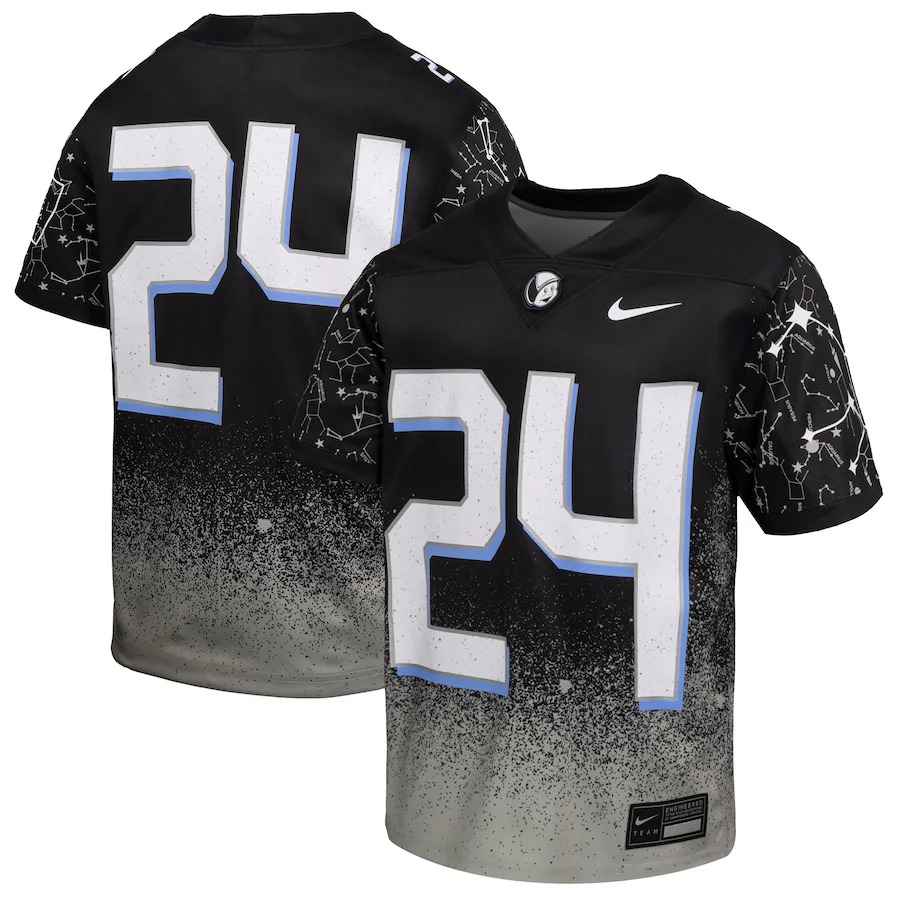 Youth Nike Custom Black UCF Knights 2024 Space Game Alternate Game Jersey