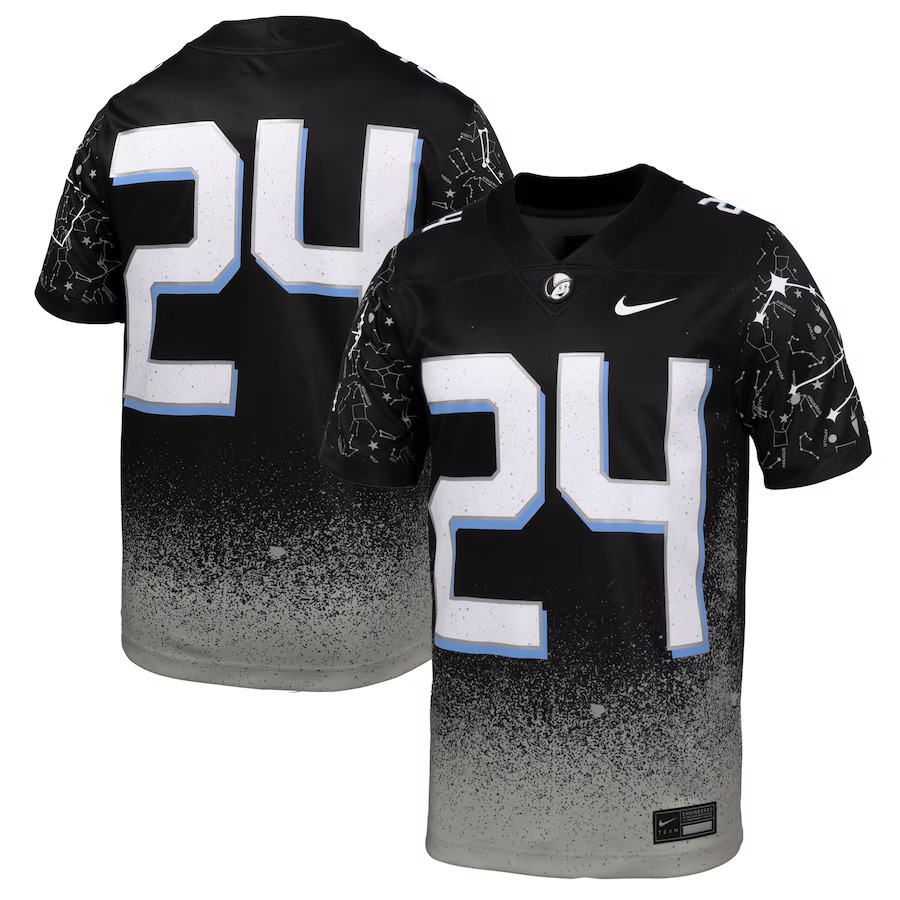 Men's Nike Custom Black UCF Knights 2024 Space Game Alternate Game Jersey