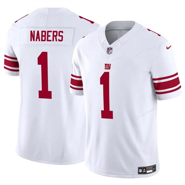 Men's New York Giants #1 Malik Nabers Blue 2024 Draft F.U.S.E. Vapor Untouchable Limited Stitched Jersey