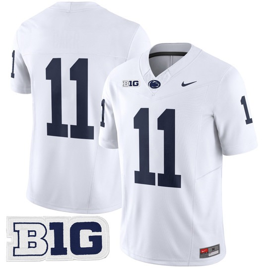 Men's Penn State Nittany Lions #11 Kyron Hudson White NO NAME 2025 F.U.S.E. Vapor Limited Stitched Football Jersey