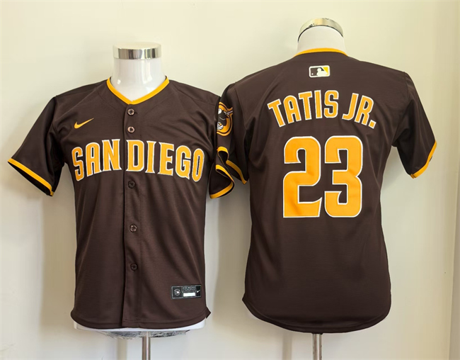 Youth San Diego Padres #23 Fernando Tatis Jr. Brown Limited Stitched Baseball Jersey