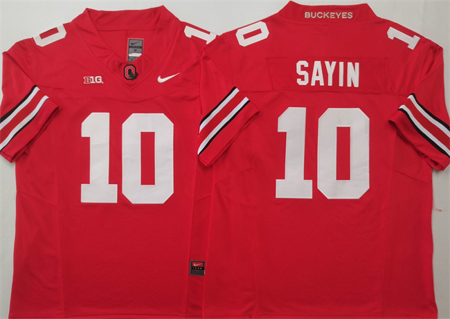 Men's Ohio State Buckeyes #10 Julian Sayin Red 2025 F.U.S.E. Limited Stitched Jerseys