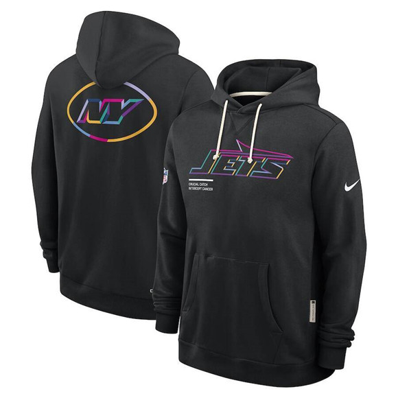 Men's New York Jets Black 2025 Crucial Catch Pullover Hoodie
