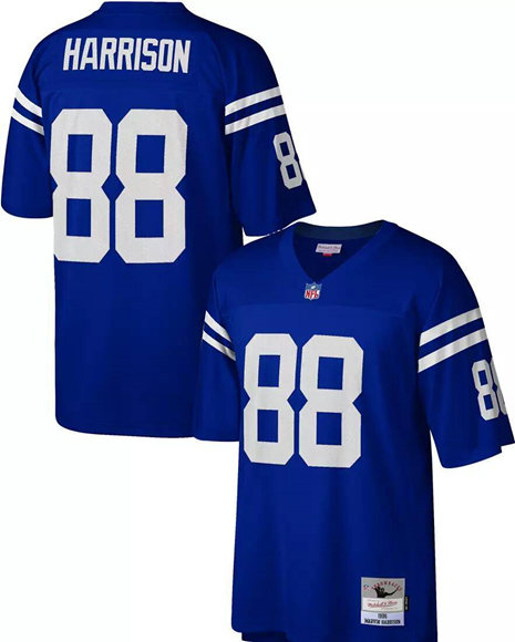 Men's Indianapolis Colts #88 Marvin Harrison Royal Blue Throwback Stitched Football Jersey