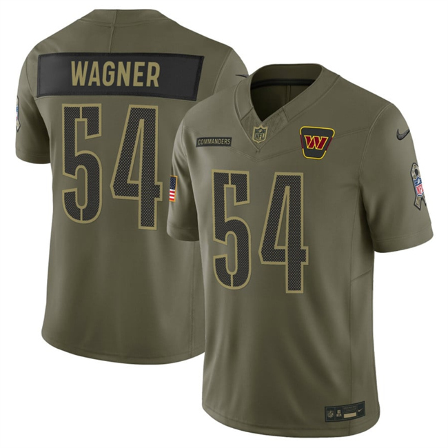 Men's Washington Commanders #54 Bobby Wagner Olive 2025 F.U.S.E. Salute to Service Limited Stitched Football Jersey