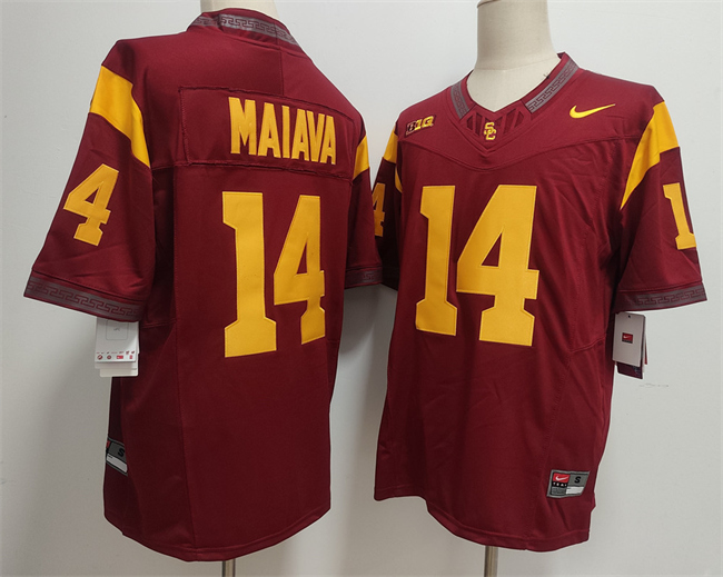 Men's USC Trojans #14 Jayden Maiava 2025 F.U.S.E. Red Stitched Jersey